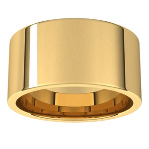 18K Yellow Or White Or Rose Gold Lightweight Comfort-Fit Flat Band