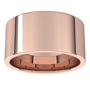 18K Yellow Or White Or Rose Gold Lightweight Comfort-Fit Flat Band