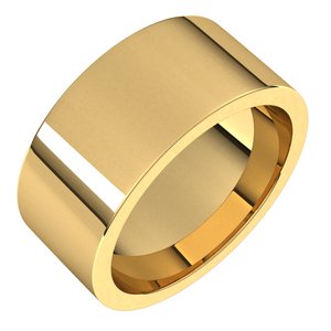 14K Yellow Gold 9 Mm Flat Comfort Fit Band Size 8