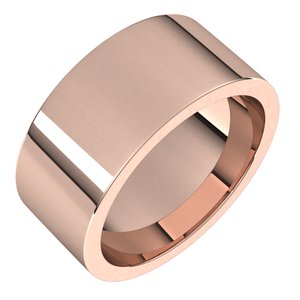 18K Yellow Or White Or Rose Gold Or Sterkling Silver Comfort-Fit Flat Band