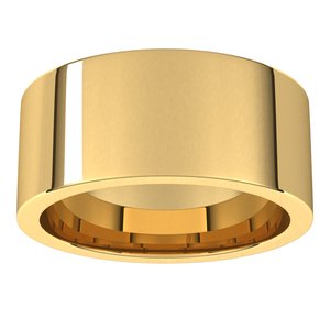 14K Yellow Gold 9 Mm Flat Comfort Fit Band Size 7