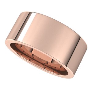 18K Yellow Or White Or Rose Gold Or Sterkling Silver Comfort-Fit Flat Band