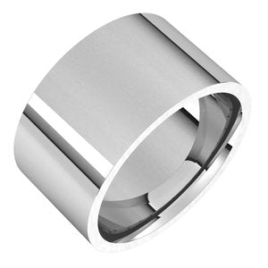 18K Yellow Or White Or Rose Gold Lightweight Comfort-Fit Flat Band