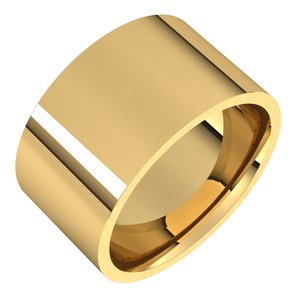 18K Yellow Or White Or Rose Gold Lightweight Comfort-Fit Flat Band