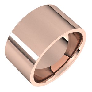 18K Yellow Or White Or Rose Gold Lightweight Comfort-Fit Flat Band