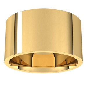 18K Yellow Or White Or Rose Gold Lightweight Comfort-Fit Flat Band