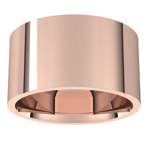 18K Yellow Or White Or Rose Gold Lightweight Comfort-Fit Flat Band