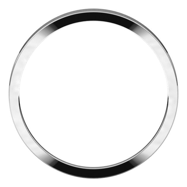 10K Yellow Or White Gold Standard Fit Flat Tapered Band