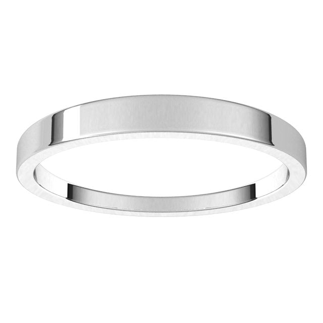 10K Yellow Or White Gold Standard Fit Flat Tapered Band