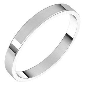 10K Yellow Or White Gold 2.5 Mm Standard Flat Ultra-Lightweight Band