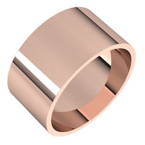10K Yellow Or White Or Rose Gold Ultra-Lightweight Flat Band