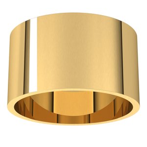 10K Yellow Or White Or Rose Gold Ultra-Lightweight Flat Band