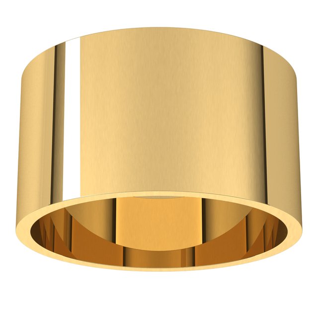 10K Yellow Or White Or Rose Gold Flat Ultra-Lightweight Band