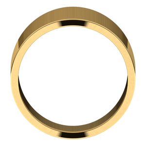 14K Yellow Gold 14 Mm Flat Tapered Band Size 10