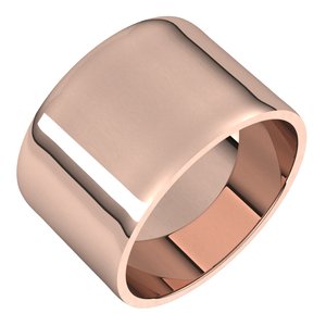 10K Yellow Or White Or Rose Gold Ultra-Lightweight Flat Band