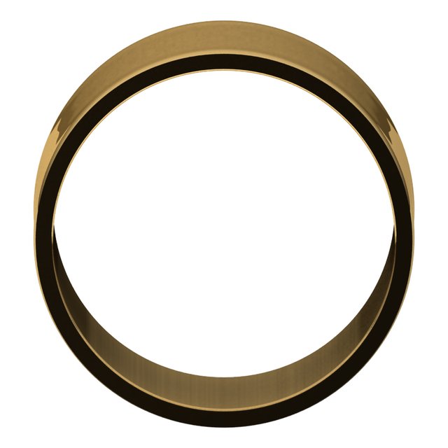 18K Yellow Or White Or Rose Gold Flat Ultra-Lightweight Band