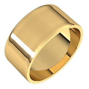 10K Yellow Or White Or Rose Gold Ultra-Lightweight Flat Band