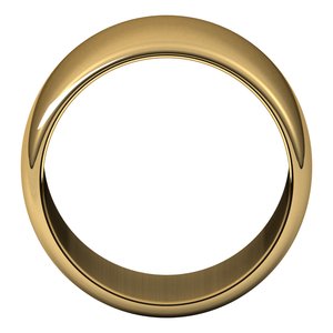 14K Yellow Gold Standard Weight Half Round Band