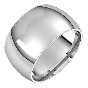 18K Yellow Or White Or Rose Gold Half Round Band