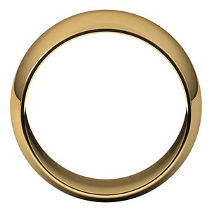 18K Yellow Or White Or Rose Gold Half Round Band