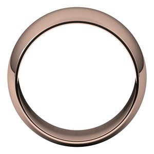 18K Yellow Or White Or Rose Gold Half Round Band