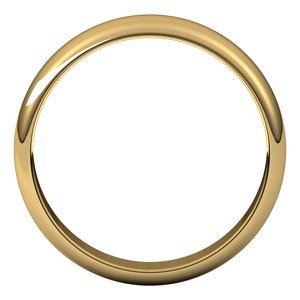 14K Yellow Gold Standard Weight Half Round Band