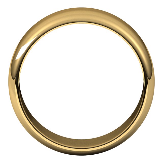 14K Yellow Or White Or Rose Gold Or Sterling Silver Or Platinum Or Palladium Standard Half Round Band