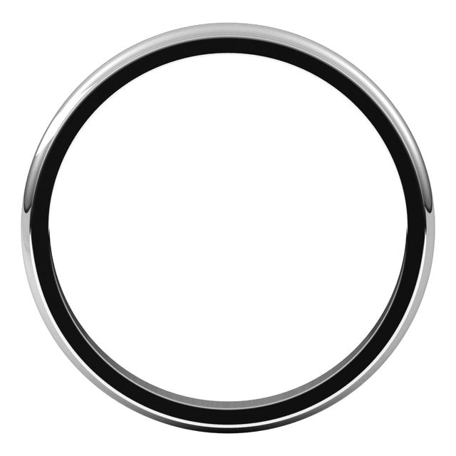 10K Yellow Or White Gold Standard Stepped-Edge Half Round Band
