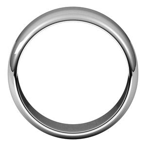 14K X1 White Gold Half Round Band