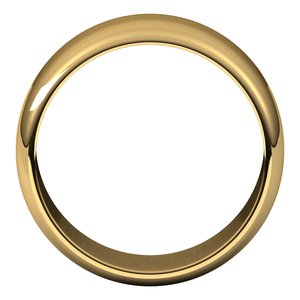10K Yellow Or White Or Rose Gold Half Round Band