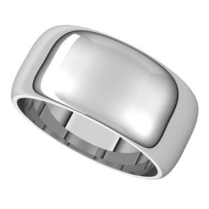 14K Yellow Or White Or Rose Gold Half Round Band