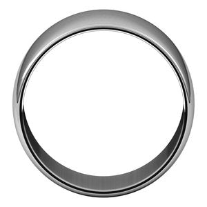 10K Yellow Or White Or Rose Gold Lightweight Half Round Band