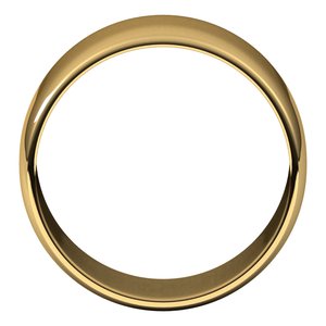 18K Yellow Or White Or Rose Gold Lightweight Half Round Band