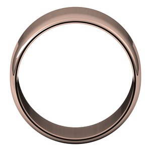 10K Yellow Or White Or Rose Gold Lightweight Half Round Band