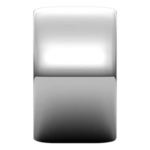 14K White Gold Or Stering Silver Lightweight Half Round Band