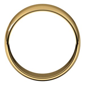 10K Yellow Or White Or Rose Gold Lightweight Half Round Band