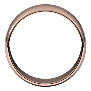 14K Yellow Or White Or Rose Gold Or Stering Silver Or Platinum Lightweight Half Round Band
