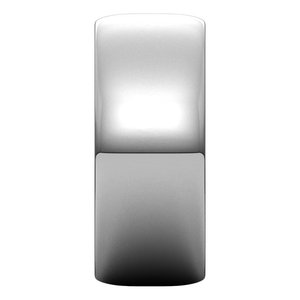 14K White Gold Or Stering Silver Lightweight Half Round Band
