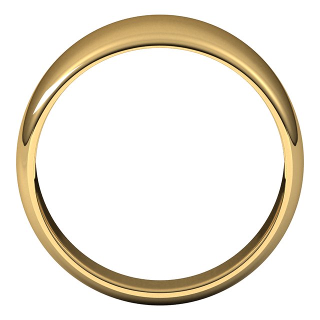 14K Yellow Or White Or Rose Gold Or Sterling Silver Or Platinum Standard Fit Half Round Tapered Band