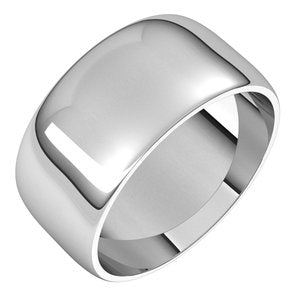 14K X1 White GoldStandard Lightweight Half Round Light Band