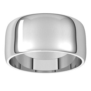 14K X1 White GoldStandard Lightweight Half Round Light Band
