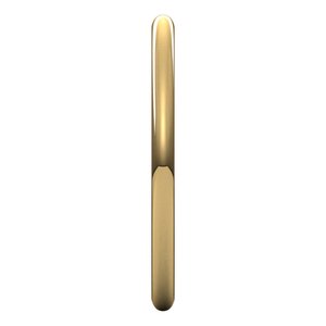 18K Yellow Or White Or Rose Gold Ultra-Lightweight Half Round Band