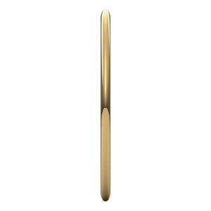18K Yellow Or White Or Rose Gold Ultra-Lightweight Half Round Band