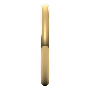18K Yellow Or White Or Rose Gold Ultra-Lightweight Half Round Band
