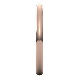 18K Yellow Or White Or Rose Gold Ultra-Lightweight Half Round Band