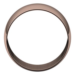 18K Yellow Or White Or Rose Gold Ultra-Lightweight Half Round Band