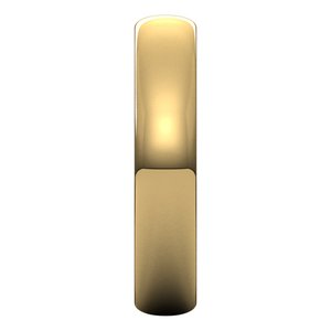 18K Yellow Or White Or Rose Gold Ultra-Lightweight Half Round Band