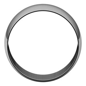 18K Yellow Or White Or Rose Gold Ultra-Lightweight Half Round Band