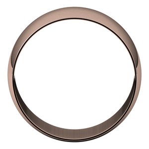 18K Yellow Or White Or Rose Gold Ultra-Lightweight Half Round Band