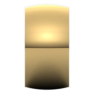 18K Yellow Or White Or Rose Gold Ultra-Lightweight Half Round Band